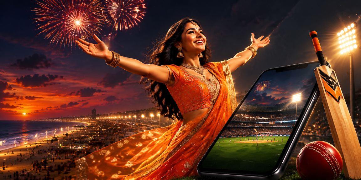 Crowd at IPL cricket night match in India